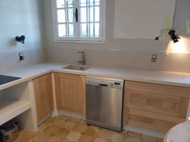 Rénovation d'une cuisine d'un appartement à Cagnes-sur-Mer, Grasse, Dos Reis Construction